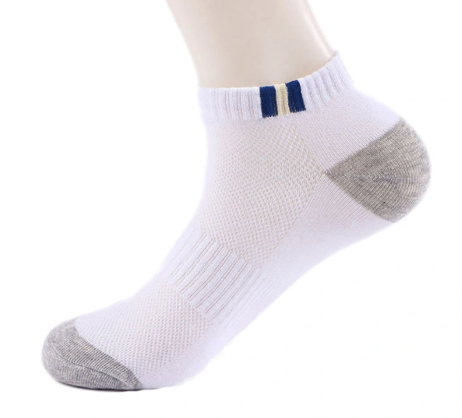 Plain Mens Cotton Arch Support Low Cut Ankle Short Tennis Sports Socks