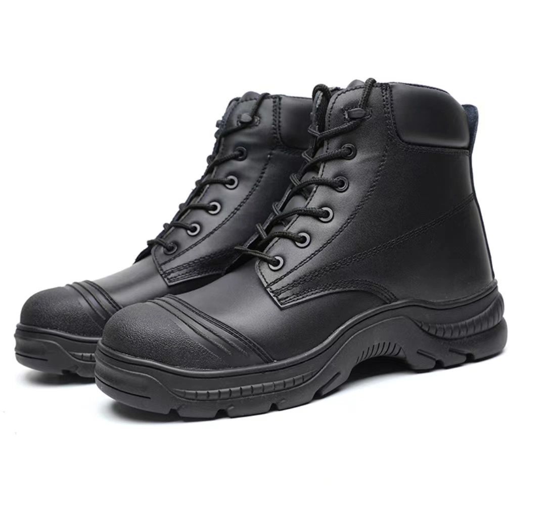 Nubuck Leather Safety Boots with Steel Toe Worker Safety Boots Industrial Construction Safety Shoes