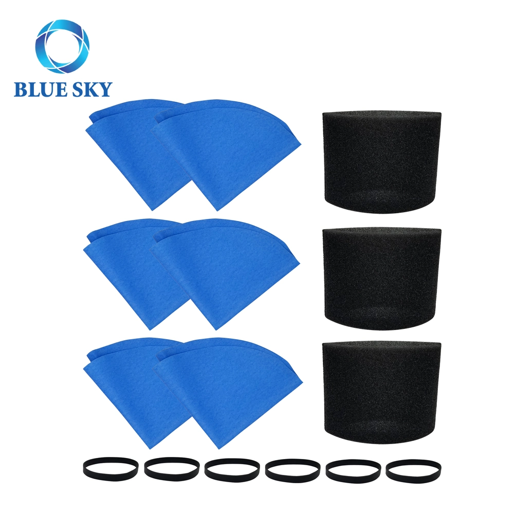 90585 Foam Filter Sleeves Reusable 9010700 Bag Filter & Retaining Bands for Most Shop-VAC Wet/Dry Shop Vacuum Cleaners