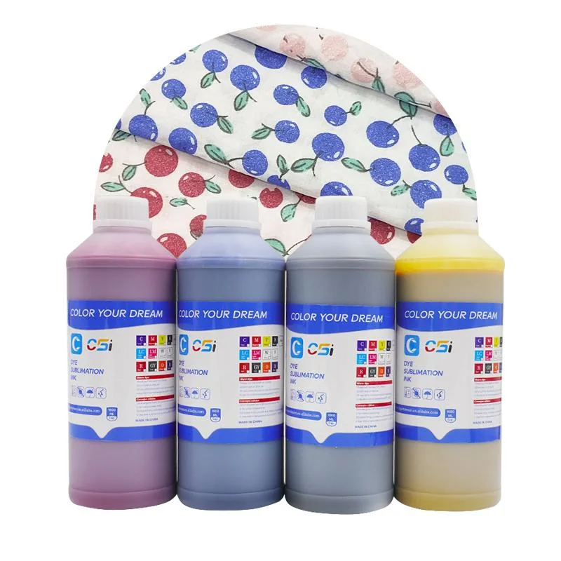 1000ml C M Y K Colors Digital Printing Dye Sublimation Ink