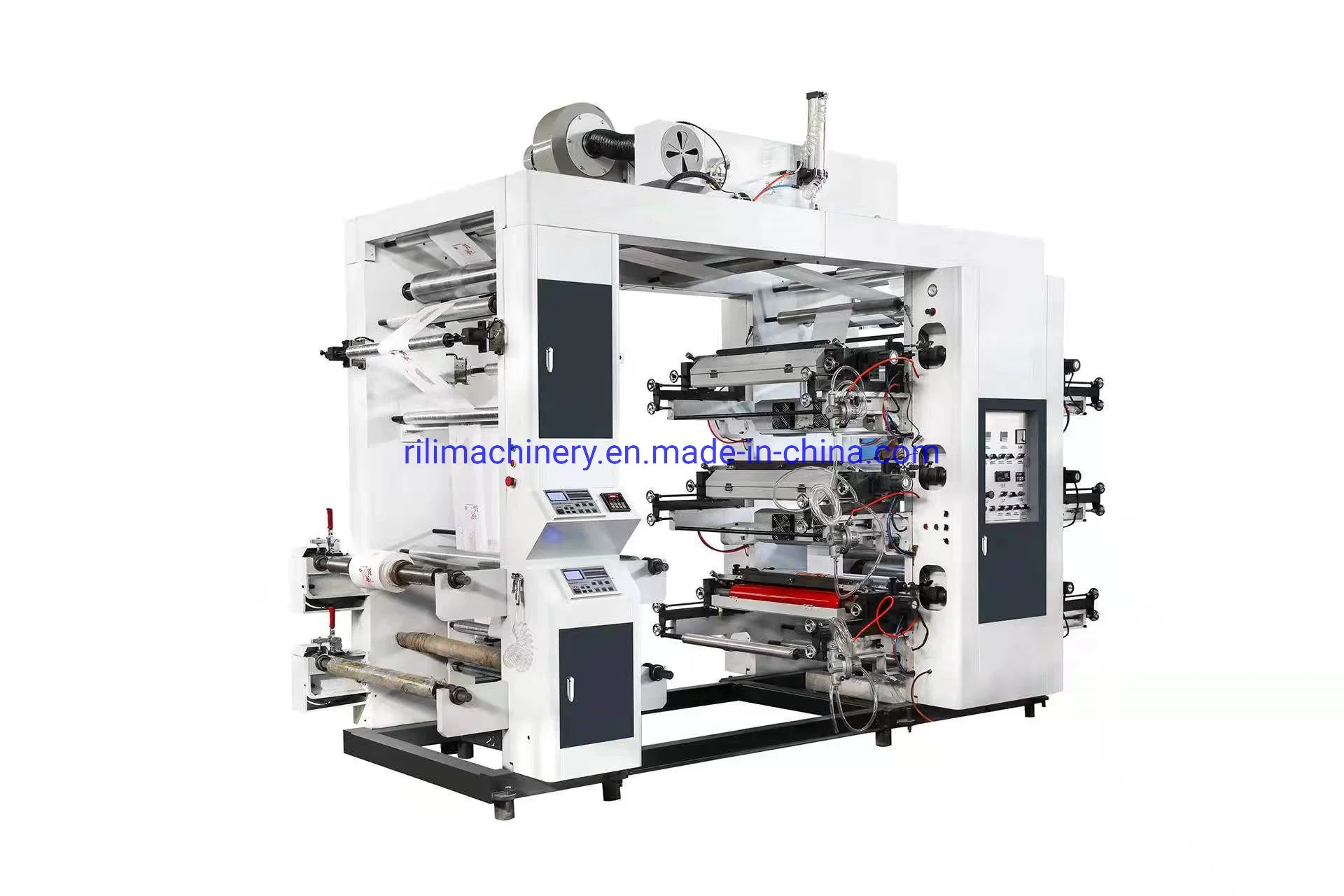 Wenzhou High Speed Stack Type 4 Color 6 Colours 8 Colour Flexographic Printing Press