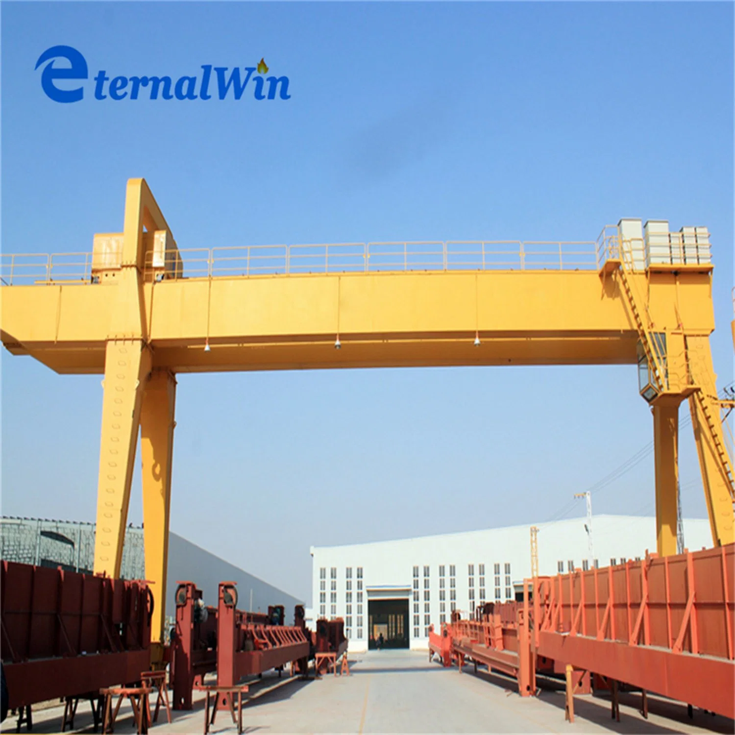 Original Factory Remote Control Double Girder Gantry Crane 10 Ton 20 Ton 45 Ton with Trolley Winch