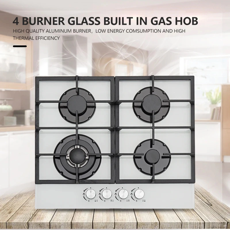 Ustensiles de cuisine à gaz avec table de cuisson à gaz intégrée de sécurité (JZG54007W)