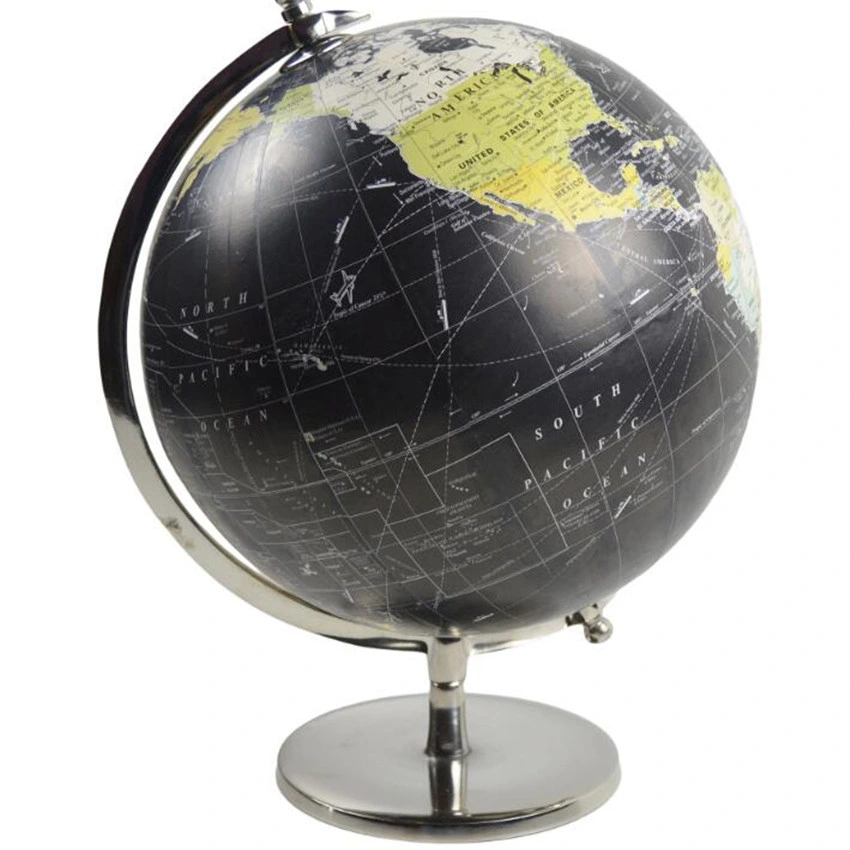 Desk Globe Wooden Stand Globe Polished Finishing World Map Globe