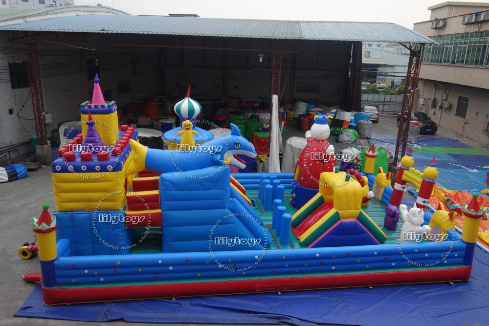 High quality/High cost performance  Large Kids Amusement Park Inflatable Fun City for Sale