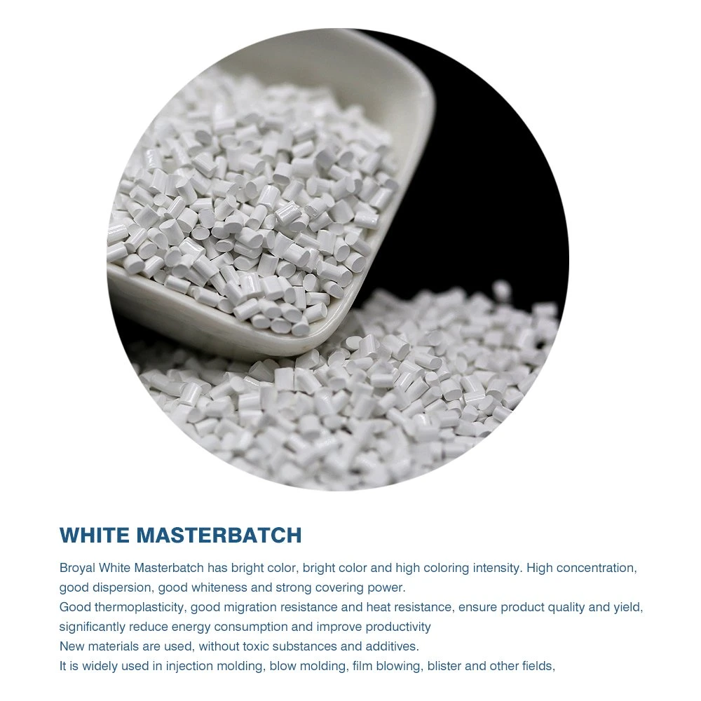 Plastic CaCO3 Filler HDPE LDPE LLDPE Raw Materials White Color Masterbatch