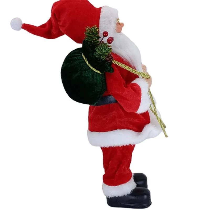 Hot Sale Christmas Santa Claus with Gift Bag Ornament Decoration