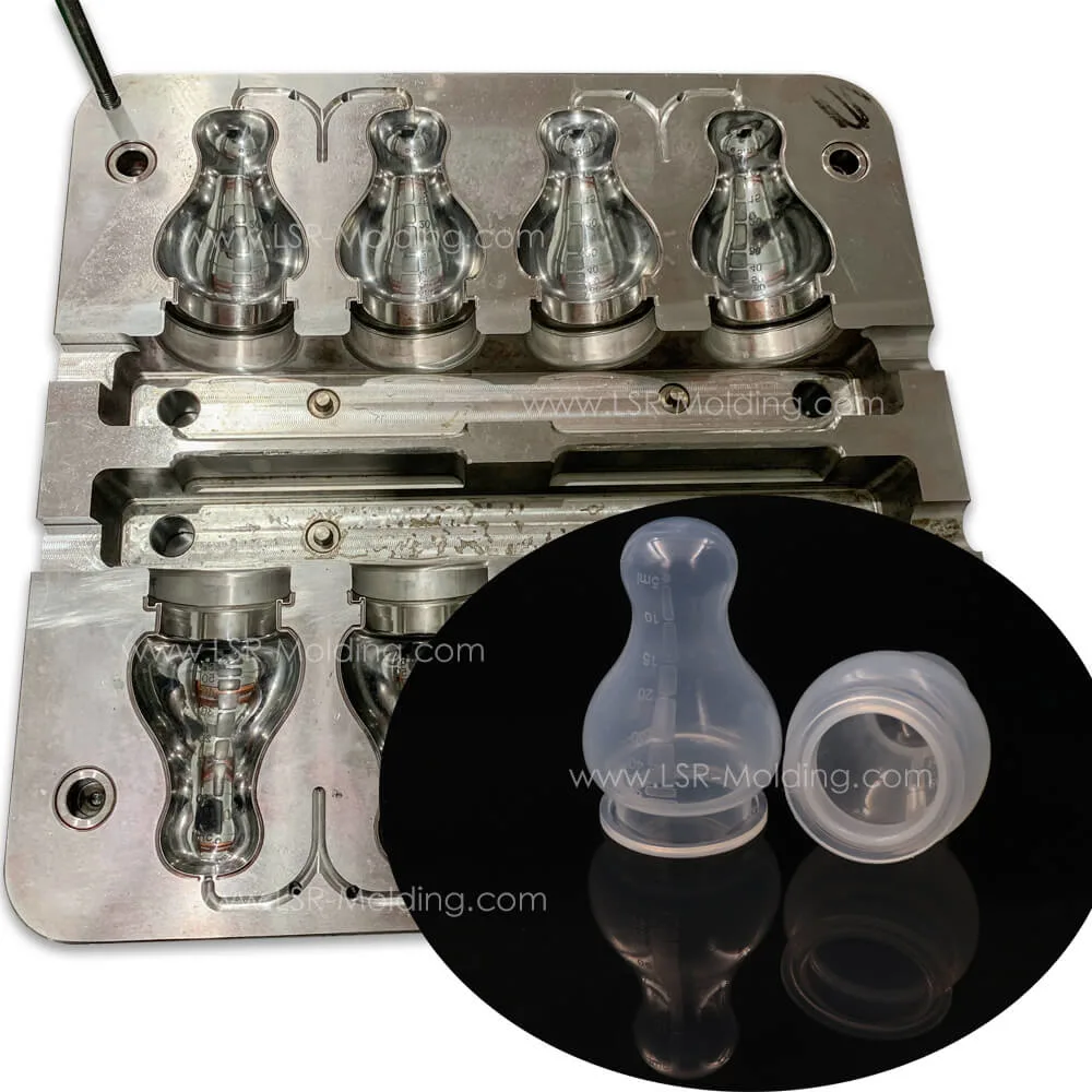 Moulage par injection de caoutchouc à base de silicone liquide LSR pour pièces en silicone pour bébé