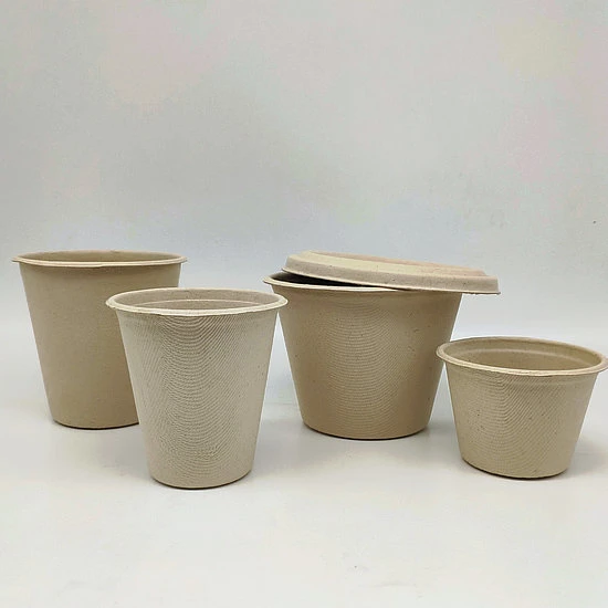 Wheat Straw Cup Single-Use Sugarcane Waterproof Paper Pulp Cup 370ml