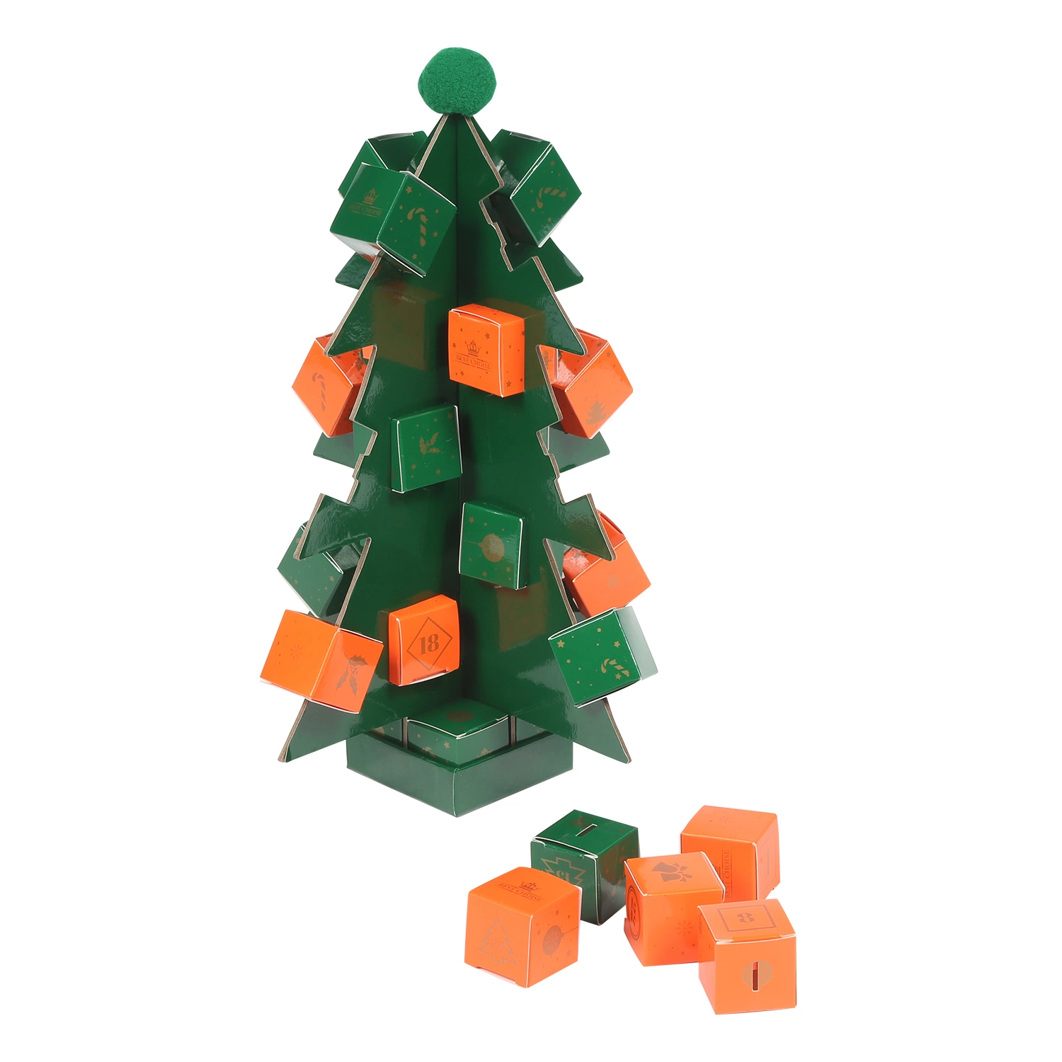 Fábrica Precio Tricky Christmas forma árbol de lujo Cajas rígidas y.. Pequeño Navidad decoración Caja de papel regalo de embalaje vacaciones Diseño personalizado Caja de cartón única