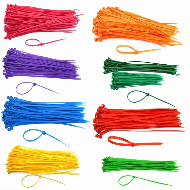 Anti-Acid Non-Slip Self-Locking Nylon66 Cable Zip Ties, Reusable Automatic Plastic Cable Straps with Custom Label Sticker