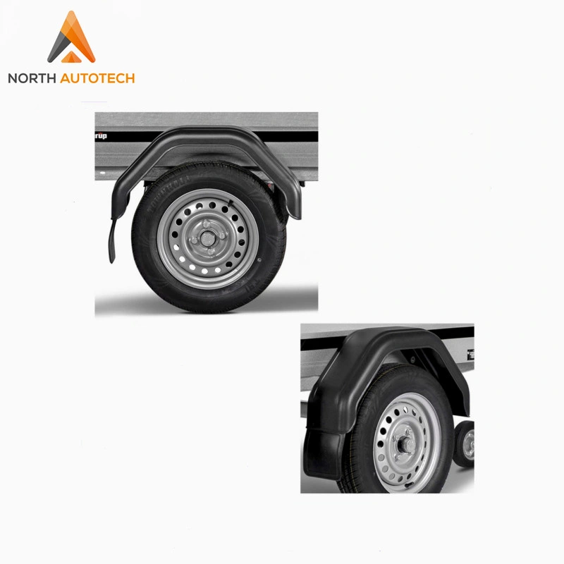 760*330*220mm Black Plastic Mudguard Suitable for 15" Wheels