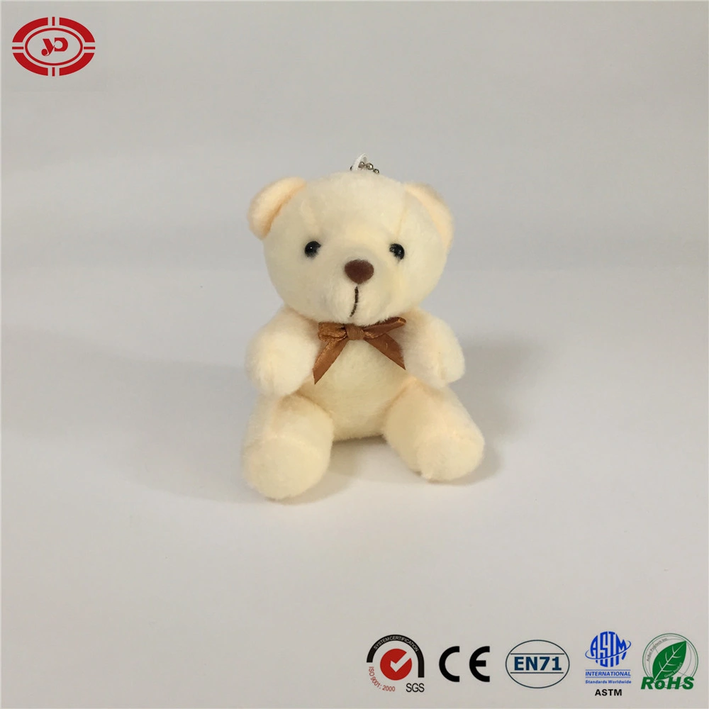 Beige Plush Promotional Kids Gift Bear Keychain Soft Animal Toy