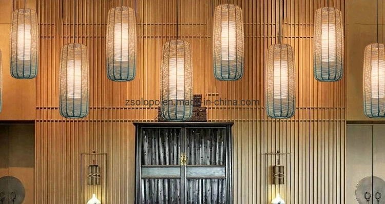 Bamboo Pendant Lamp Ceiling Lighting Chandelier Dining Room Decoration Lamparas Living Room