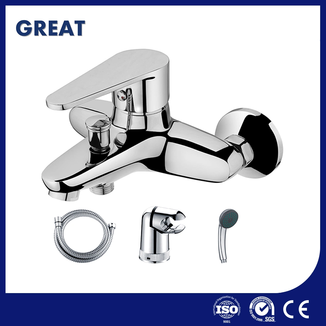 Grande salle de bains avec robinet de vidange griffe en usine à remous Faucet GL9303A93 Chrome robinet du bain à levier unique de la Chine et de la Corrosion Rust-Resistant baignoire robinet avec répartiteur