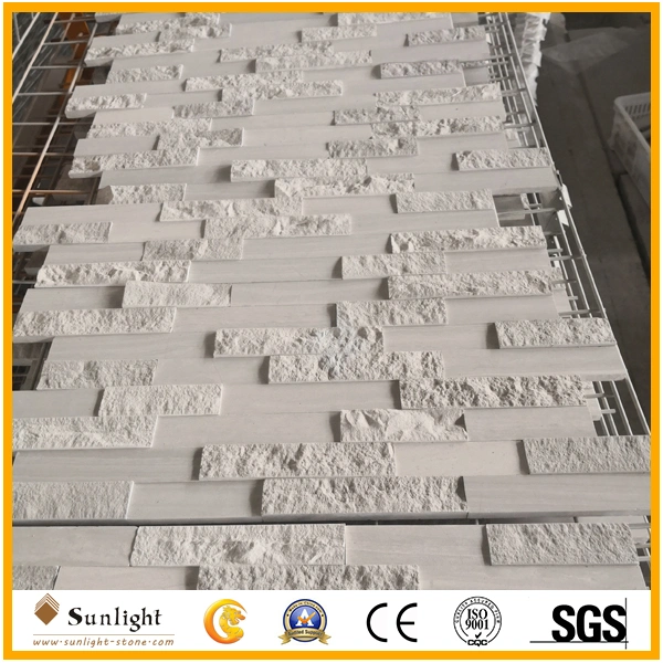 Cheap White Wooden Marble Slate Culture Stone for Wall Panels