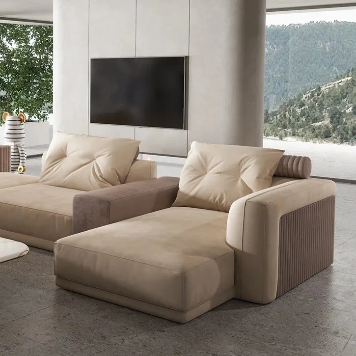 En L en cuir mobilier de manoir coin Section modulaire Couches modernes Design luxueux canapé pour la maison