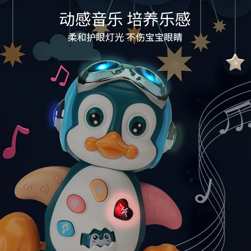 Música Rocking eléctrico Penguin bebé Aprendizaje temprano Iluminación caminando Animal Juguetes para mascotas