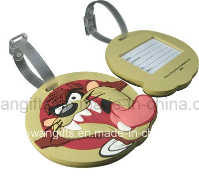 Round Cartoon PVC Luggage Tag for Ad (LT012)