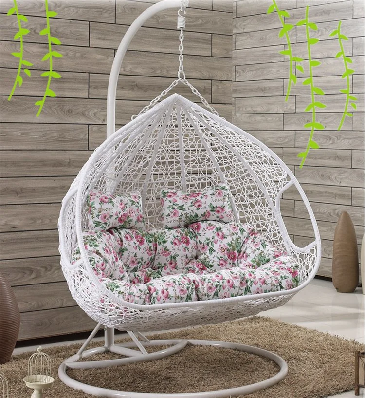 Outdoor Garden Balcony Hanging Egg Shaped Rattan Wicker Swing