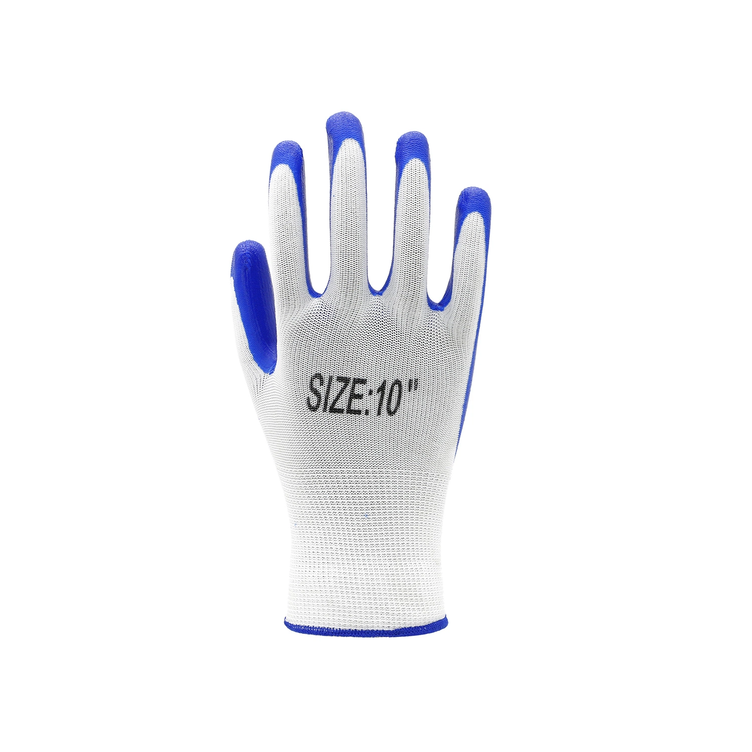 White Electrical Insulation Grey Nylon Nitrile Coated Working Gloves