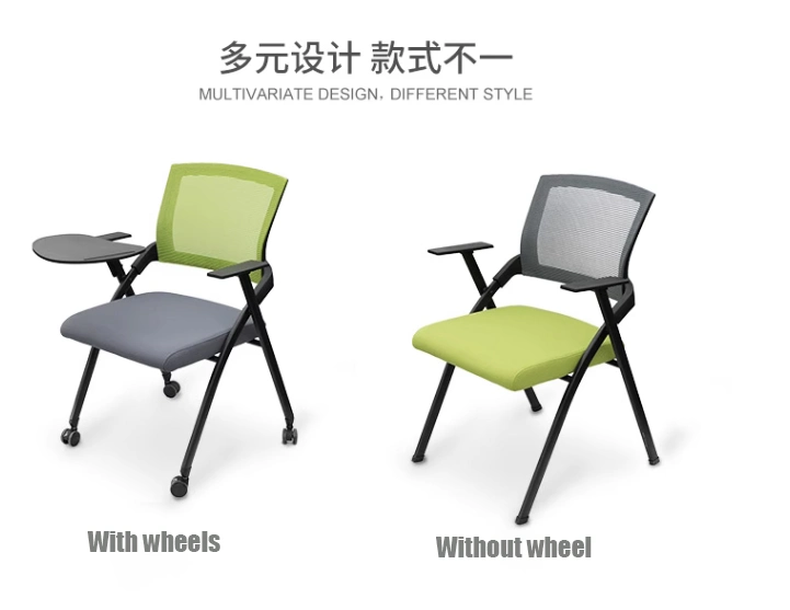 New Design MID Back Folding Training Chair Student Chair with Writing Tablet