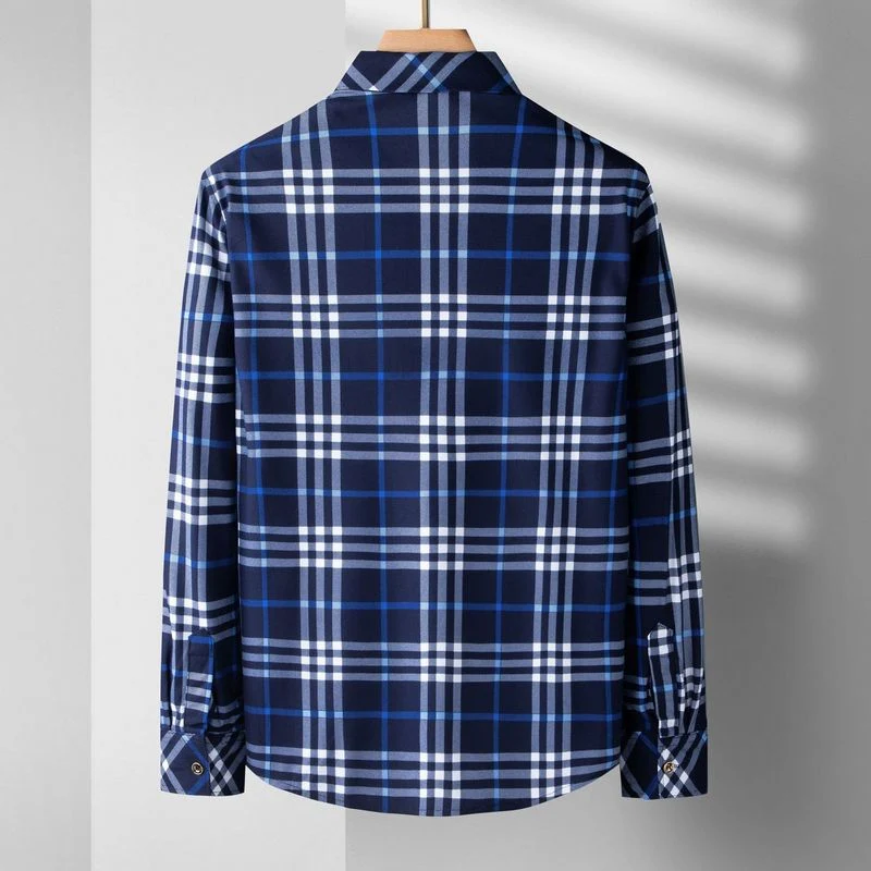 2023 Wholesale/Supplier Plaid Cotton Shirt with High quality/High cost performance Customsized Logo for Men