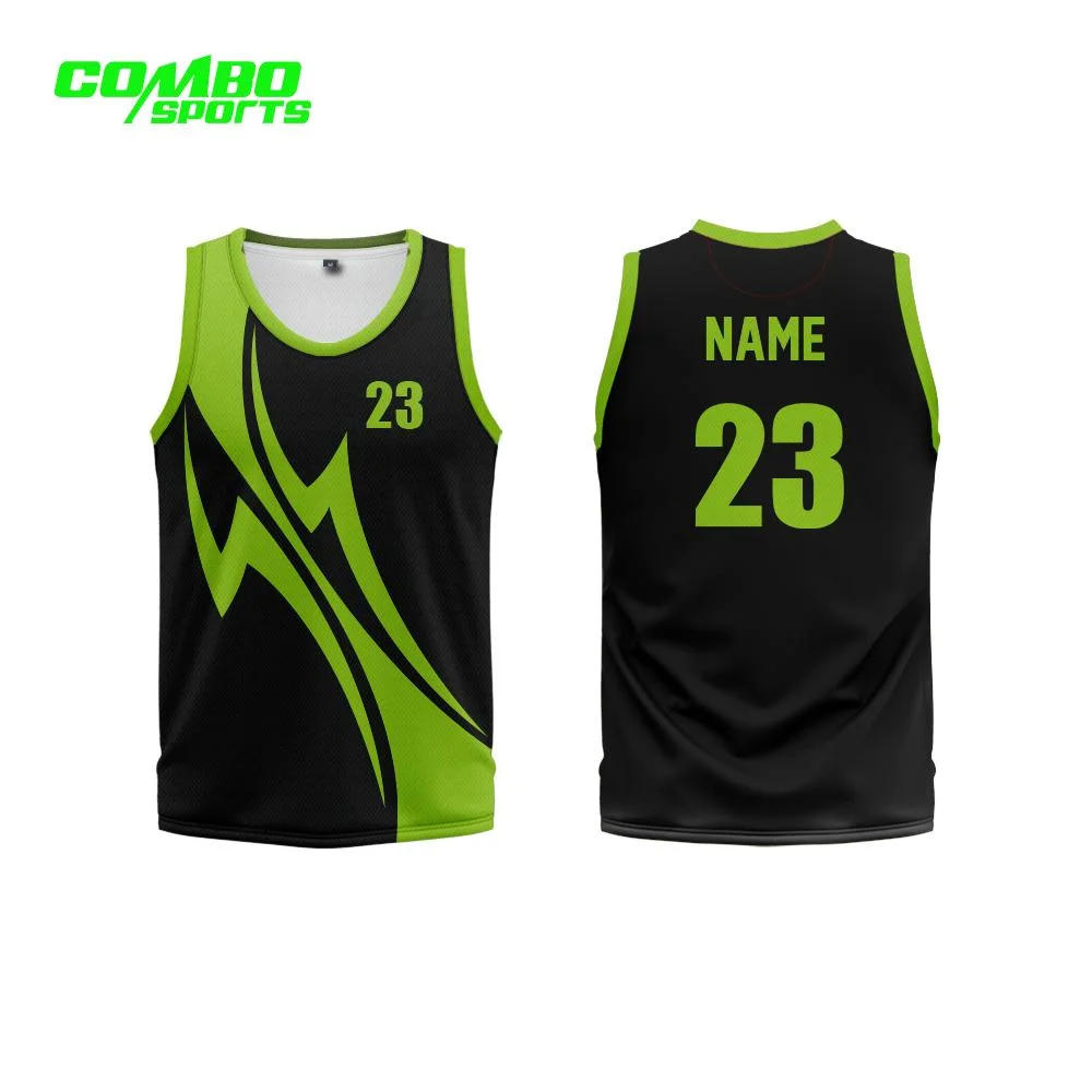 Recyceltes Basketball Trikot Soft New Design Quick-Dry Custom Blank Team Logo und Nummer Basketball Shirt