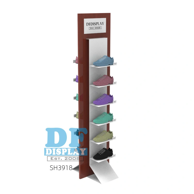 Sh3918 Newly Build Brand Store Racks Design Iron Multi Floor Slipper Mini Shoes Display for Retail Shop Stand