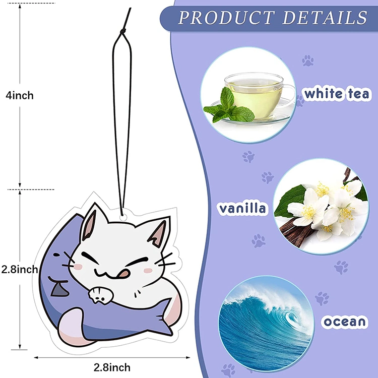 Sample Customization OEM Design Custom Long Lasting Scents High quality/High cost performance  Hanging Paper Car Air Freshener