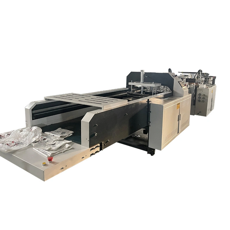 Ligne complète de moteurs servo 1 Super haute vitesse et d'étanchéité chaud chaud T-shirt coupe Bag Making Machine avec l'auto poinçonneuse