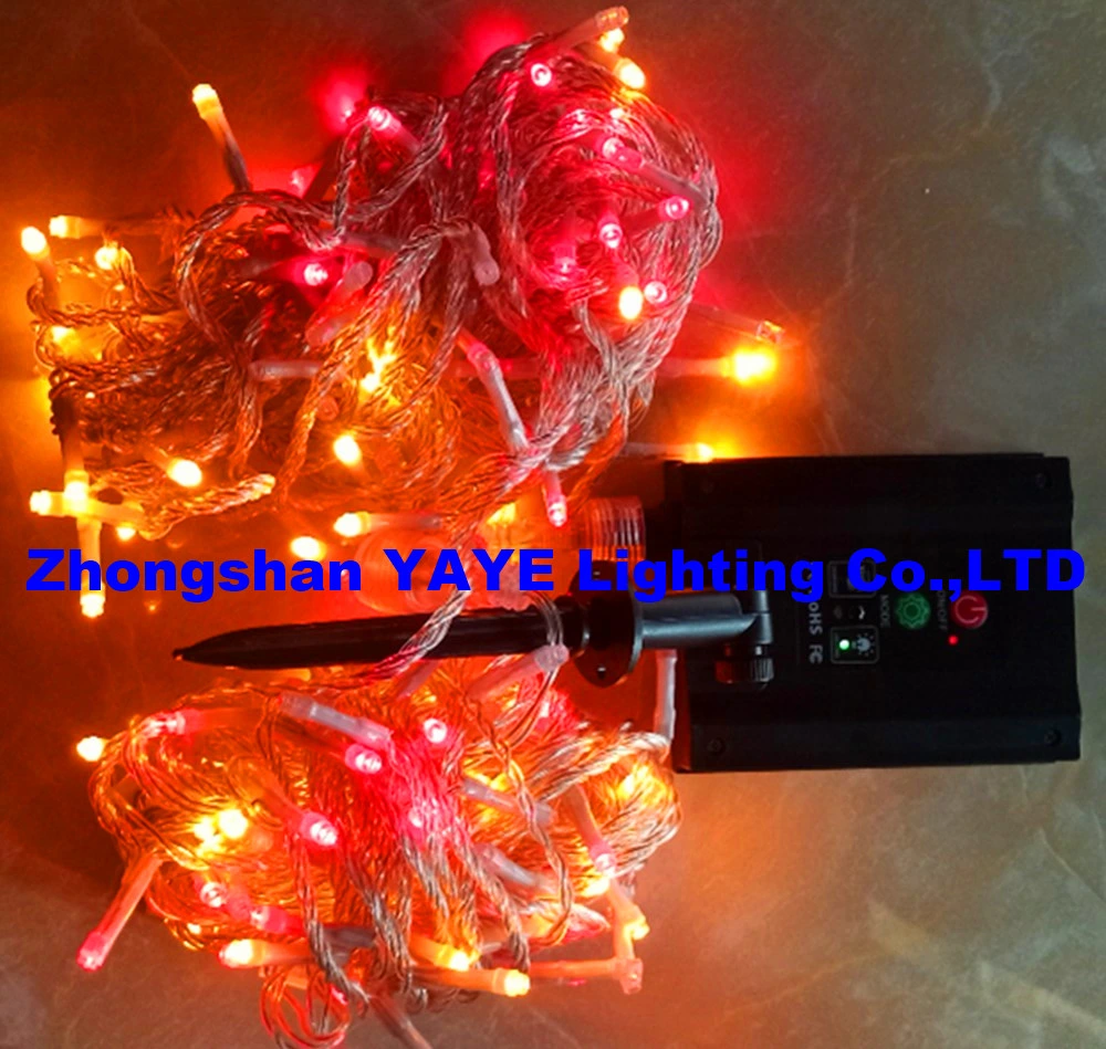 Yaye Prueba caliente Vendo exterior/Interior impermeable IP65 RGBY/RGB/R/y/W/B/G Solar Decorative LED Navidad Fiesta Luz de cuerda para el hogar/ Jardín/Calle/ Patio/Fiesta