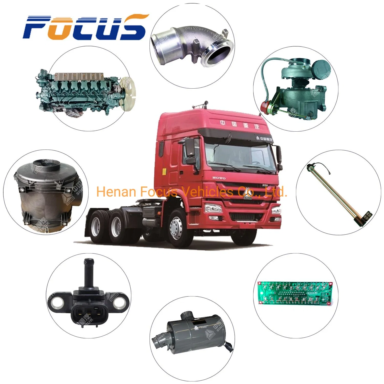 One Stop Shopping Genuine Sinotruk HOWO Tipper Truck Supercharger Gasket/Hose Spare Parts