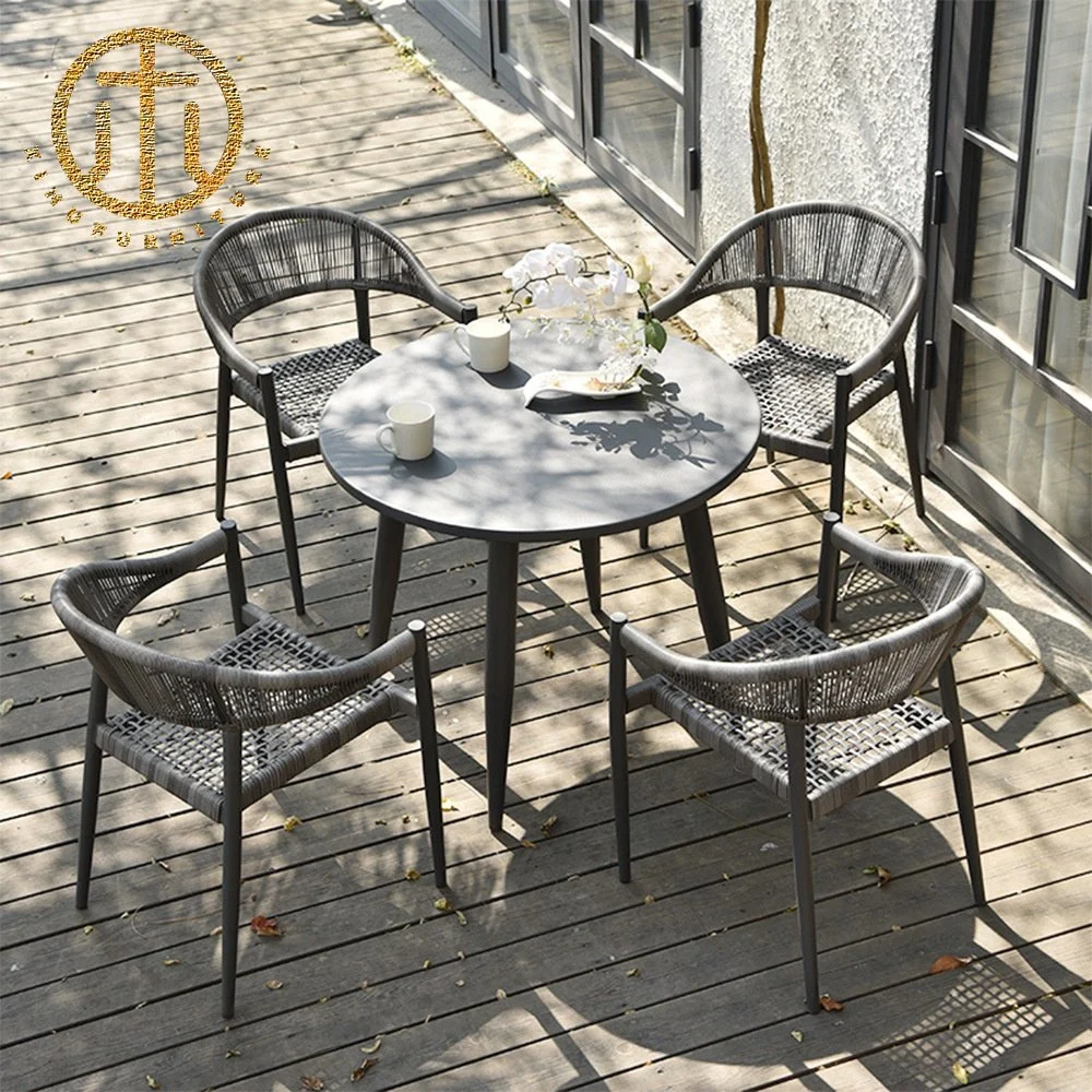 Outdoor Balcony Rattan Chair Hotel Outdoor Courtyard Garden Sun Room Terrace Nordic Leisure Table and Chair Coffee Outdoor Chair