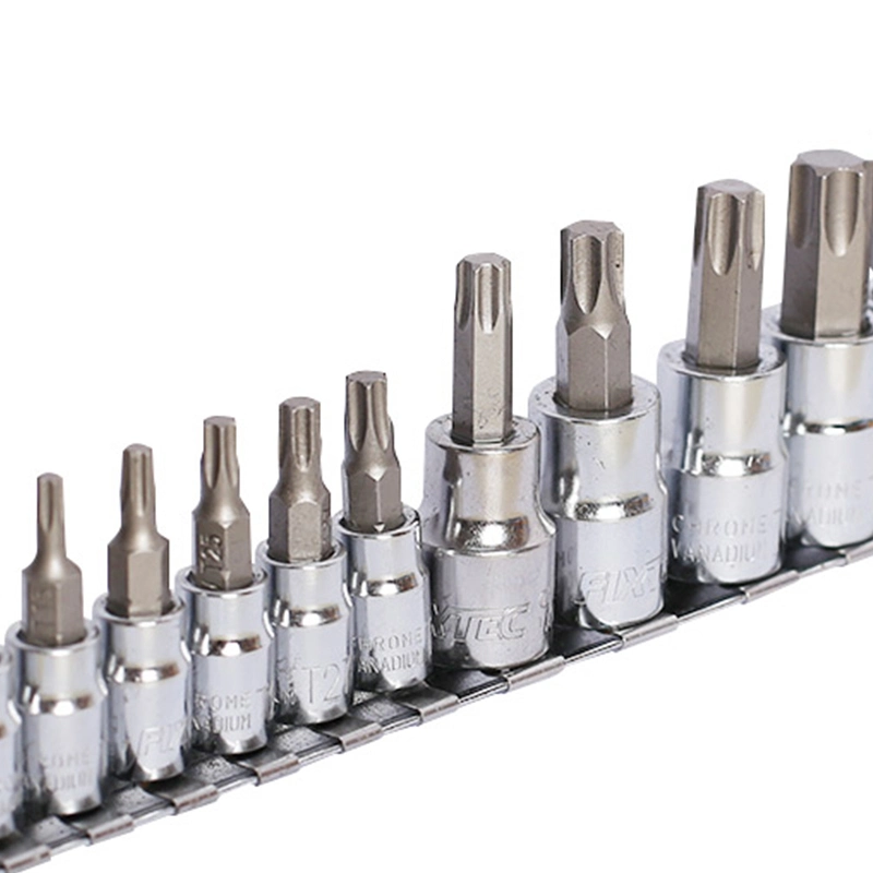 Fixtec Manufacturer Supplier 11PCS 1/4"&3/8"Drive Bits Socket Set Professional Hardware Tools