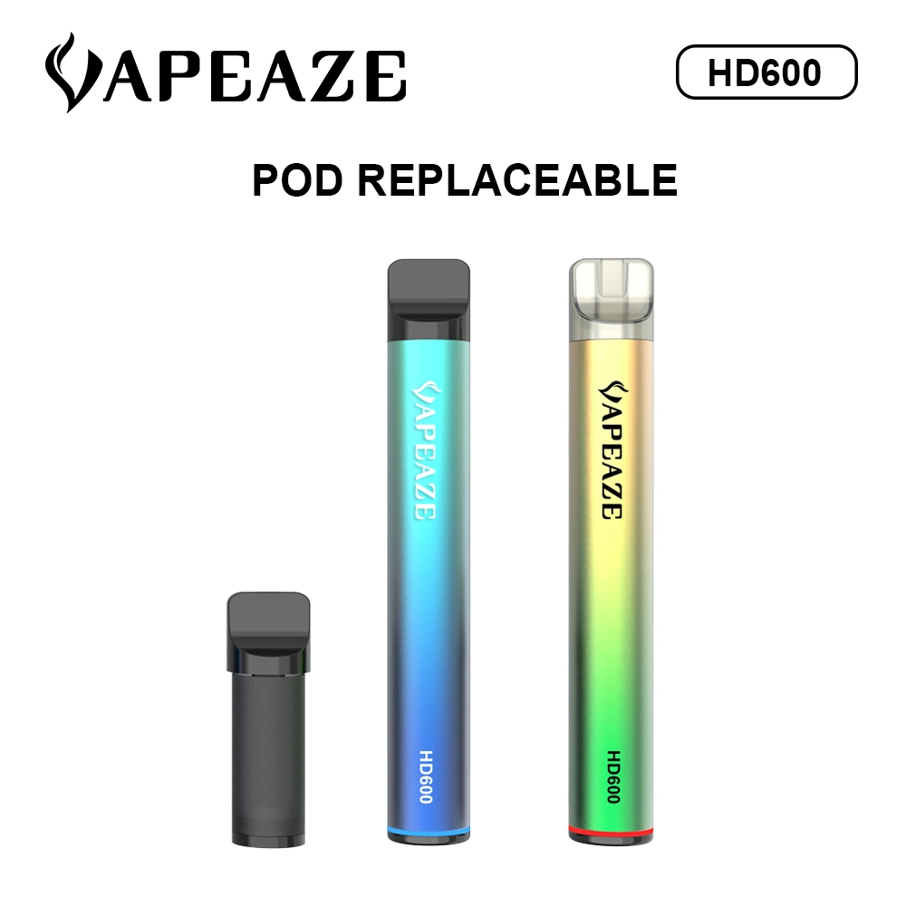 Austauschbare Pod 600 Puff Zigarette Leer Großhandel Vape Custom Vaporizer Stift