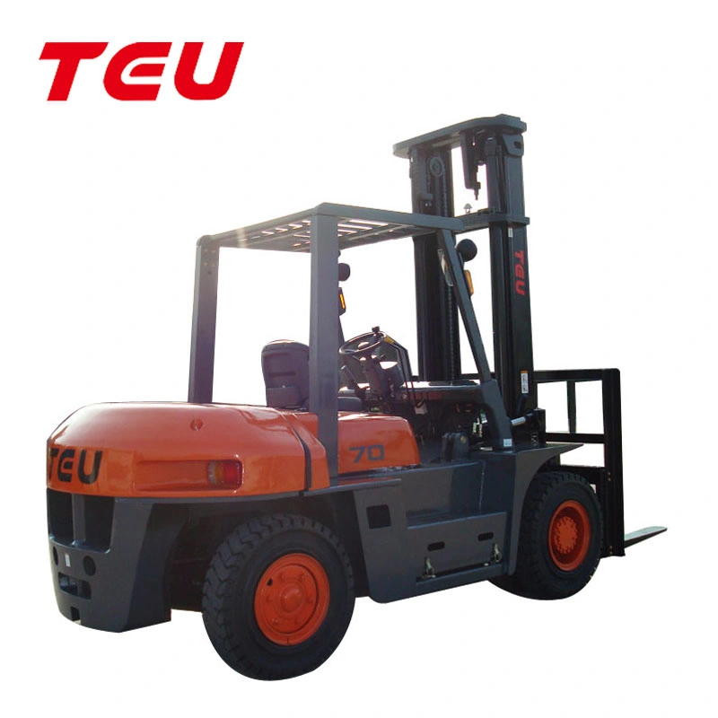 China Teu 7t Diesel Automatic Hydraulic Transmission Forklift