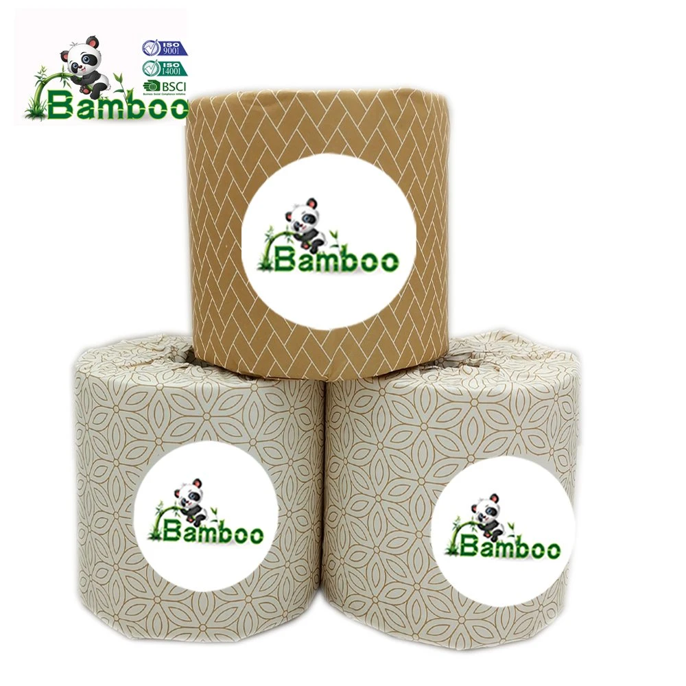 OEM ODM New Design FSC Approval 100% Biodegradable Bamboo Pulp Baby Toilet Tissues Soft Toilet Paper