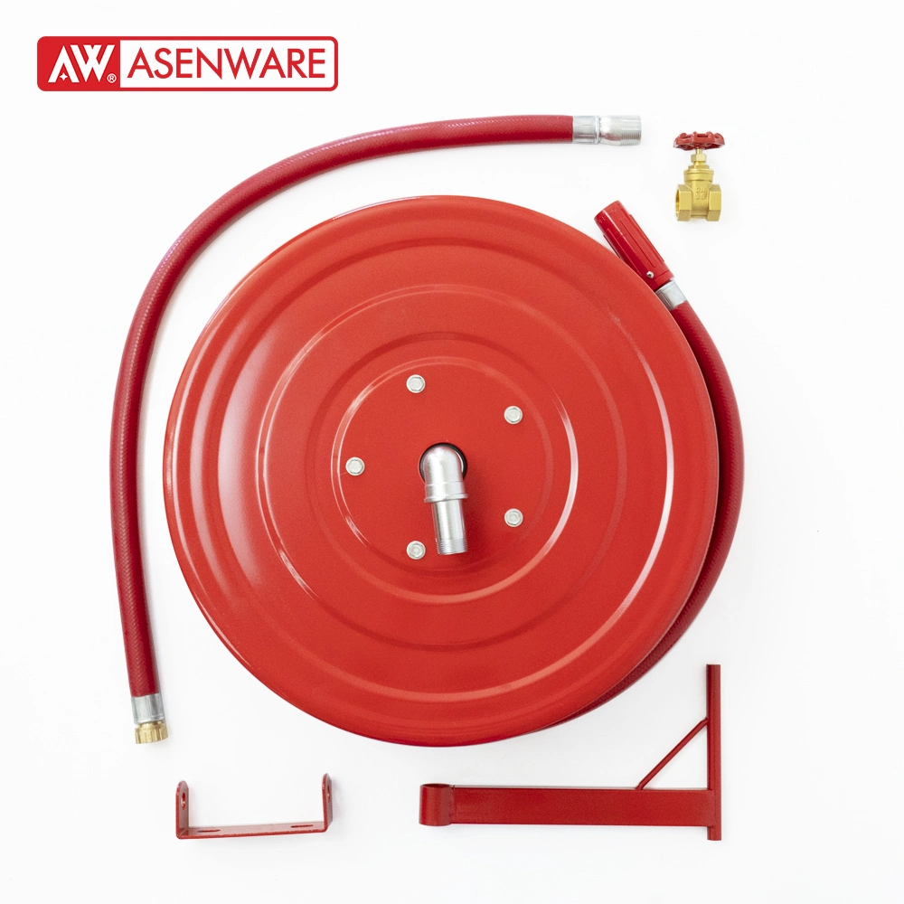 Wall Mounted Swing Type 30 Meter DN19/DN25 Fire Hose Reel with Cabinet