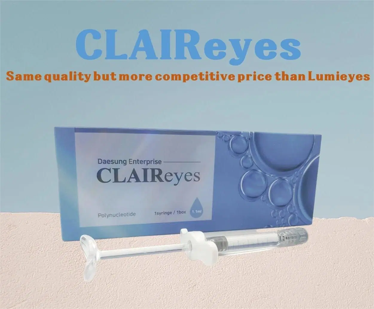 Clair Eyes The Best Sodium Polynucleotide Pn Salion Lumi Eyes Pdrn 1.1ml Claireyes with Pdrn Removing Dark Circle Under Eye Wrinkles