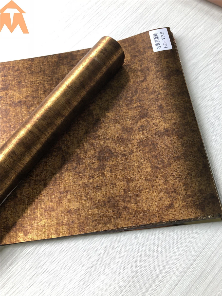 Metallic Color Decorative Lamination PVC Membrane Foil for Wall Panel