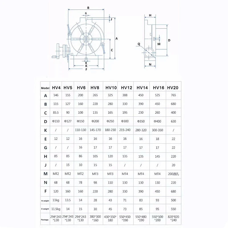 جدول الروتاري للفهرسة Tsl400/HV-16 لماكينة تفريز الحفر CNC