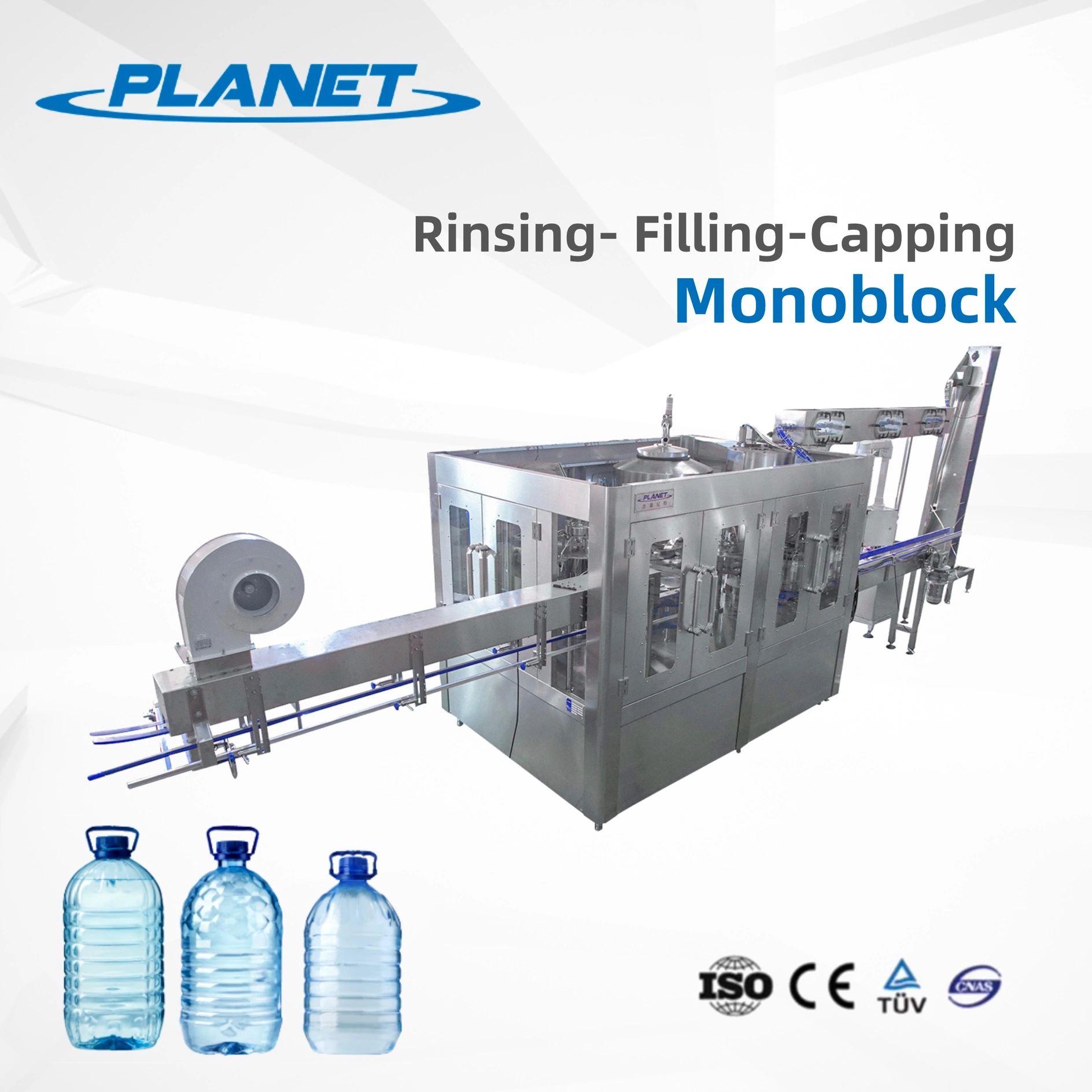 Bottle Automatic Liquid Water Line 3L/5L/7L/10L Pet Plastic Bottle Drinking Pure Water Automatic Blowing Washing Filling Capping Machine with Carton Pack