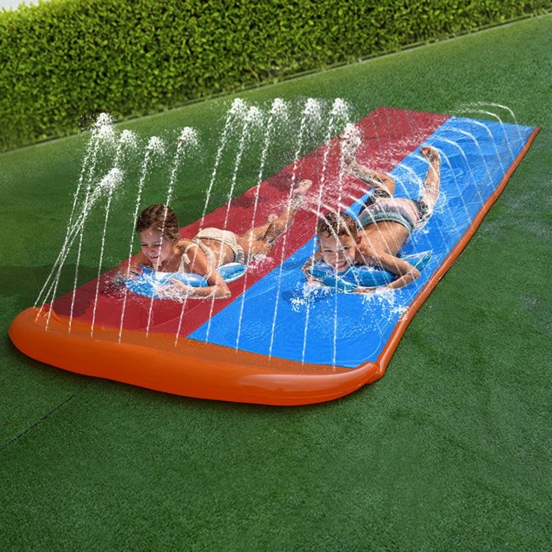 Super Slide Inflatable Slip and Slide Double Lane 16ft plástico Tubo doble