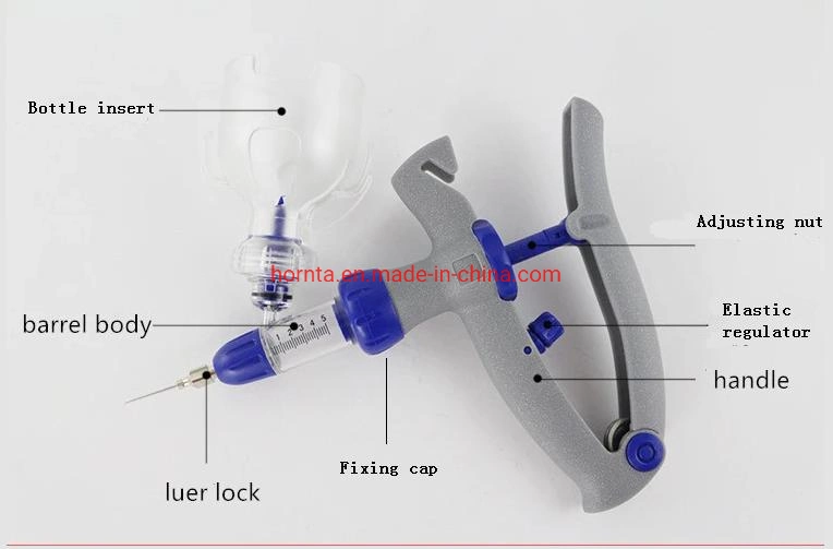 Continuous Vet Syringe with Scale, Used for Cattle, Sheep, Pigs, Cats, Dogs, etc