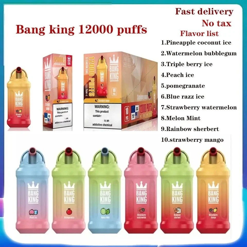 OEM/ODM personalizado Bang King 12000 Puffs Sippy Cup Custom High Pluma VAPE desechable 5% NIC de capacidad de Quality Puff Plus 23ml Vapor