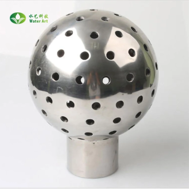 Fábrica al por mayor bola de acero inoxidable Cristal Fuente de agua redonda boquilla