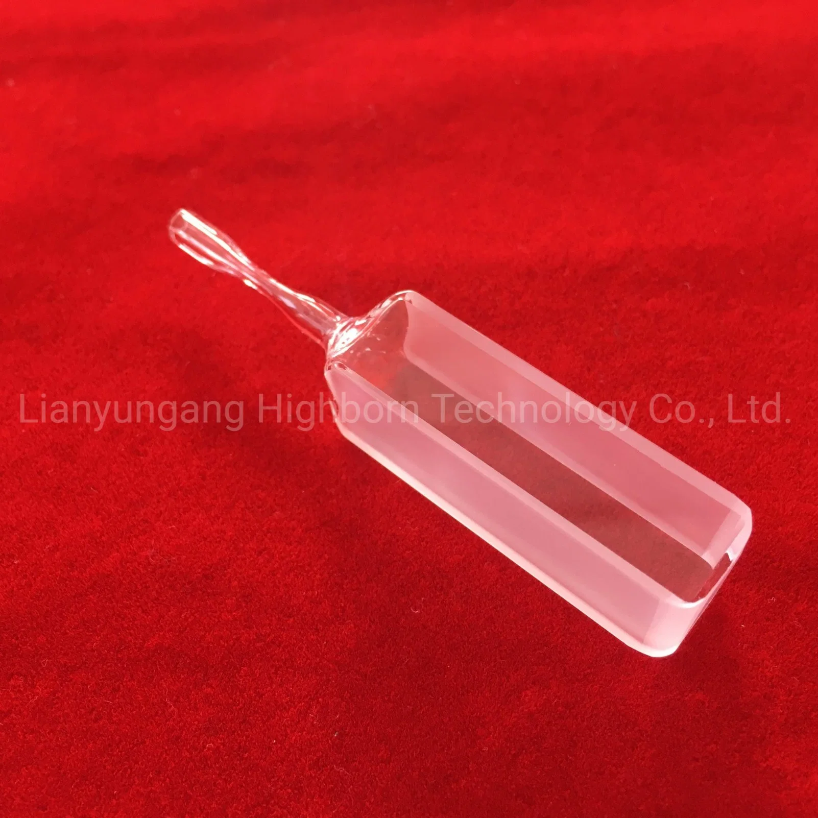 High Purity Polishing Customized High UV Transmittance Clear Standard Q704 Quartz Glass Flow Cell with Graded Seal