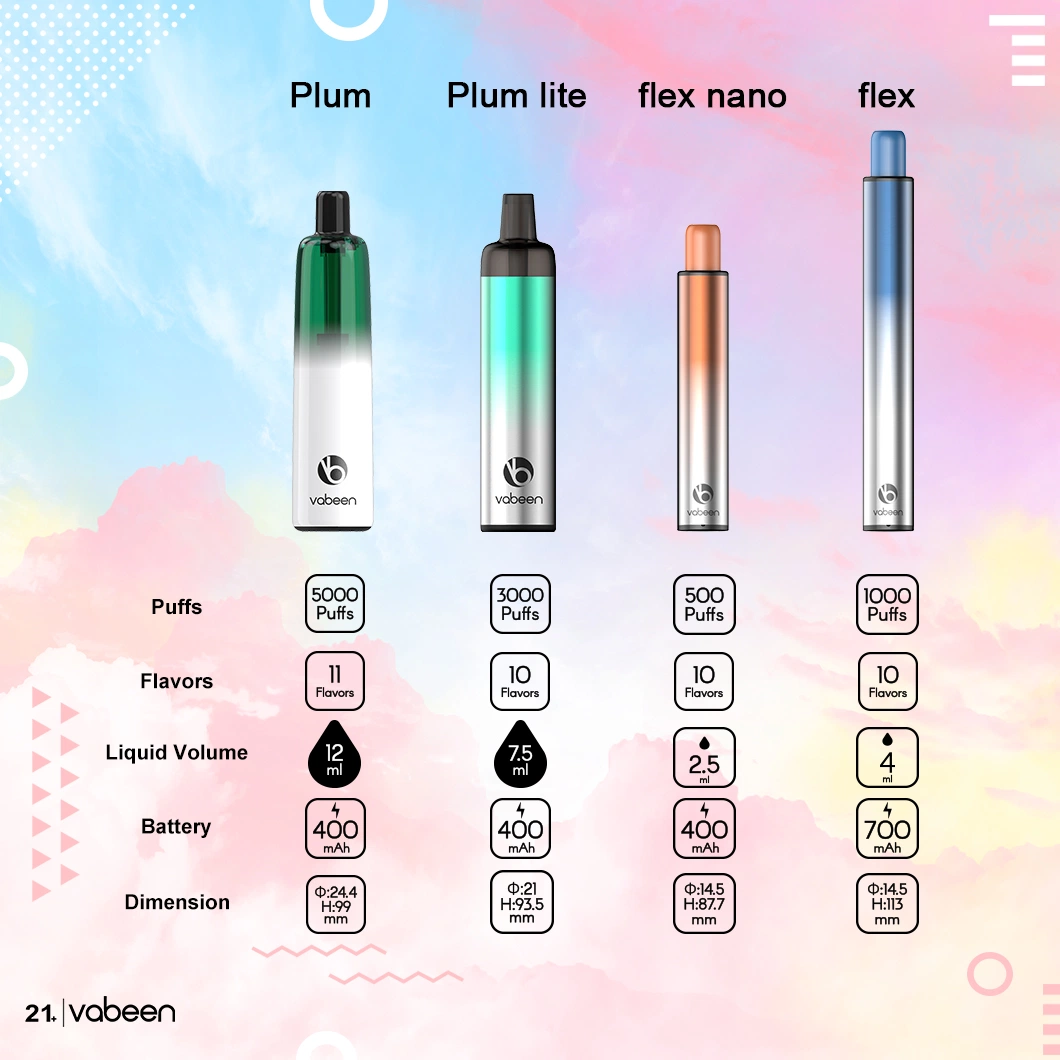 Одноразовые Vape Vabeen Comptitive цена Vabeen пера Flex Nano с хорошим качеством