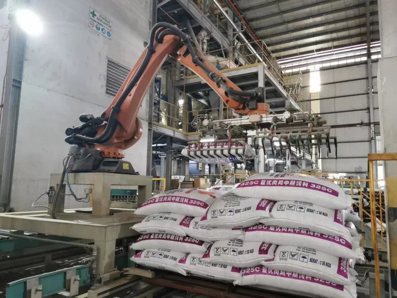 Automatic Pellet Fertilizer Feed Palletizing Robot Palletizer Stacking Machine with 5 Axes